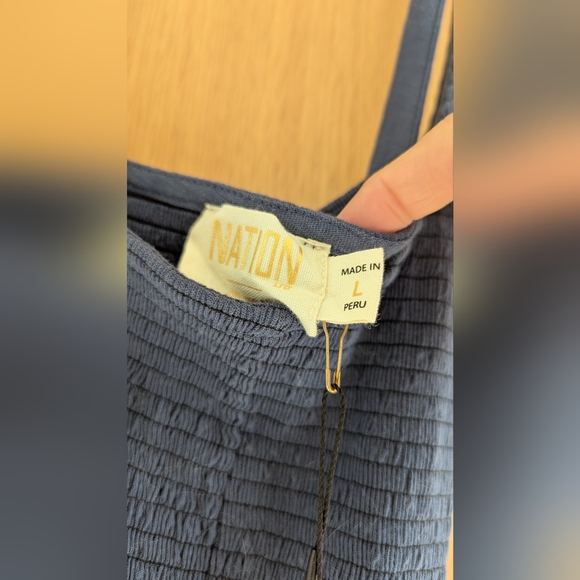 {NEW} Nation LTD Penelope Cross-Back Midi Dress in French Blue (Large) - Picture 6 of 7